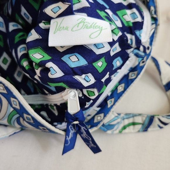 Vera Bradley Mediterranean Paisley shoulder bag coin purse makeup pouch white - Picture 6 of 15